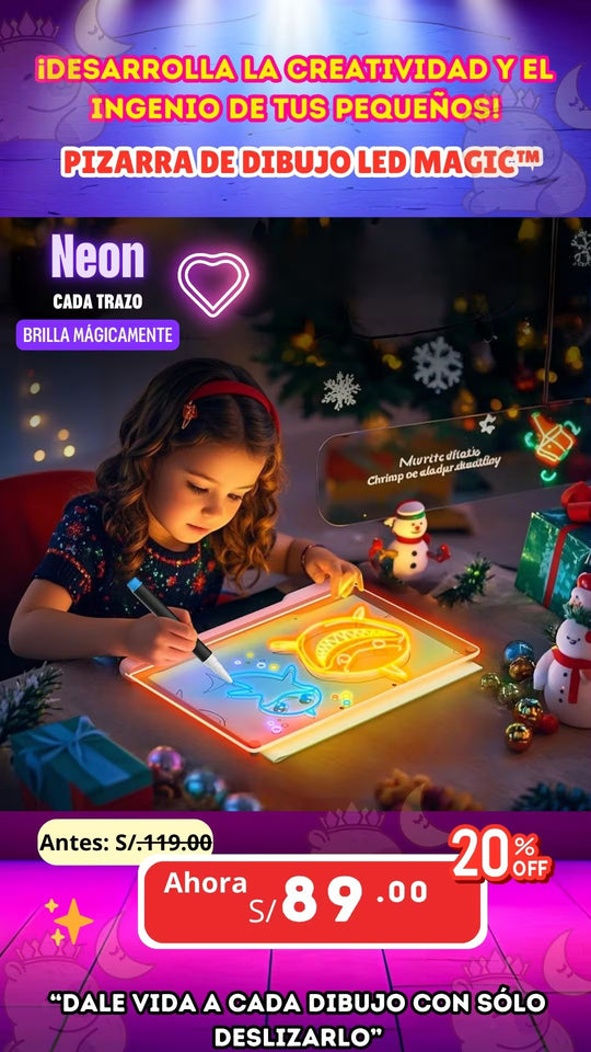 Pizarra LED Mágica Para Dibujar Con Luces Infantil