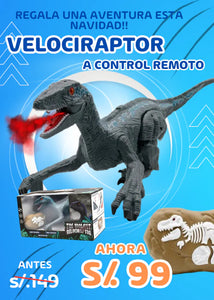 VELOCIRAPTOR CON CONTROL REMOTO / BOTA HUMO