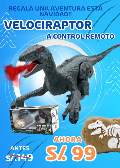 VELOCIRAPTOR CON CONTROL REMOTO / BOTA HUMO